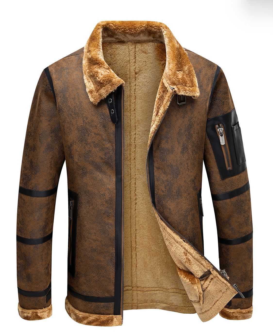 Herrenjacke Max: Gefütterte Winter- und Herbstjacke aus Fleece