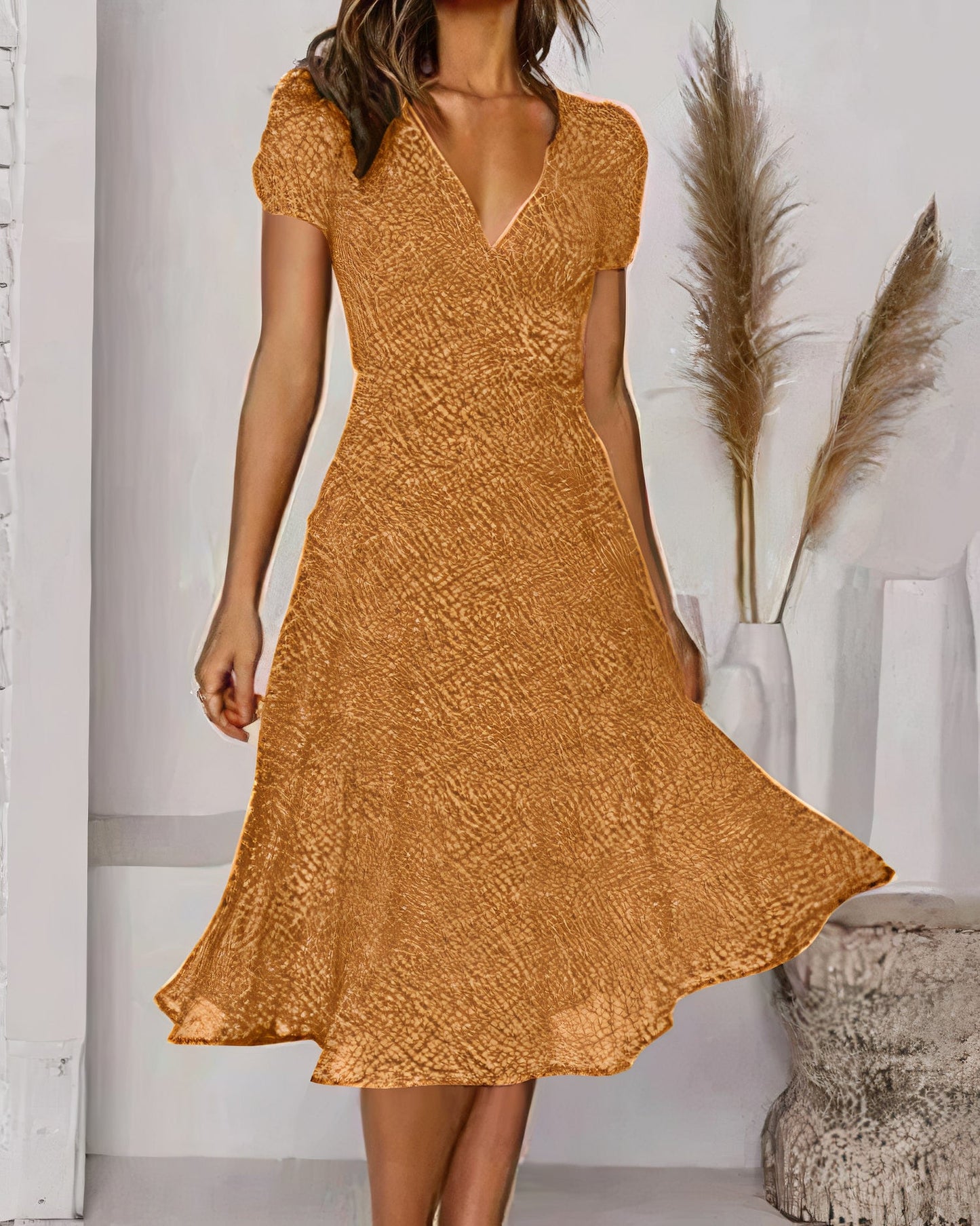 Sommerliches Chiffonkleid mit Blumenmuster - Valentina