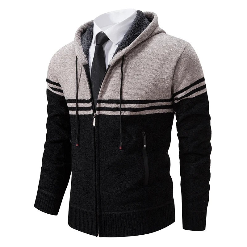 Warme, bequeme Strickjacke im minimalistischen Design - Magnus