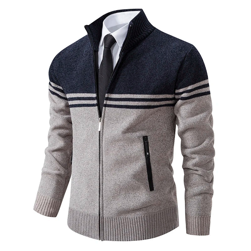 Warme, bequeme Strickjacke im minimalistischen Design - Magnus