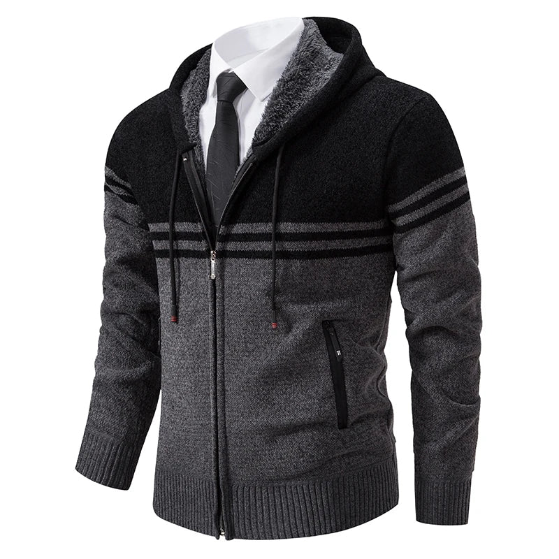 Warme, bequeme Strickjacke im minimalistischen Design - Magnus