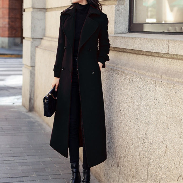 Stilzeits | Wolle Damenjacke, klassisches Modell, doppelt geknöpft