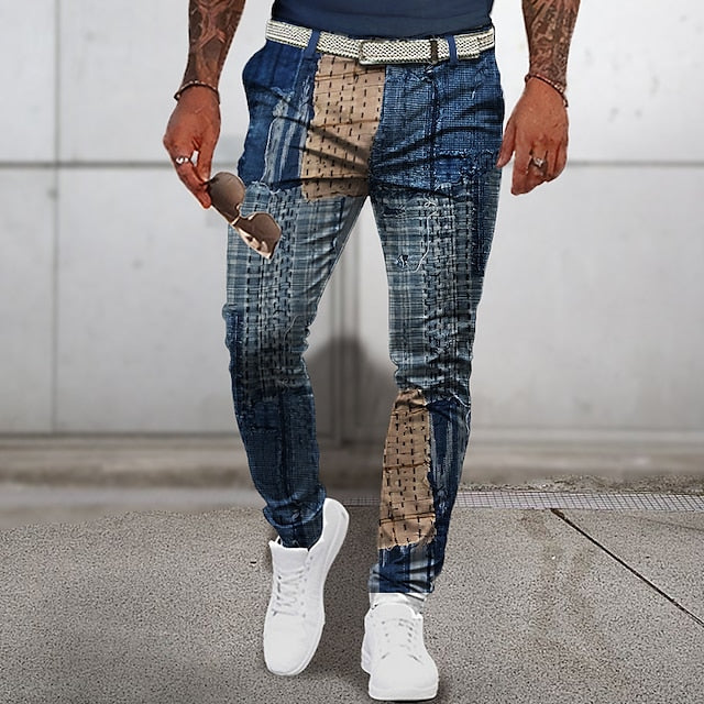 Klassische Herren-Sommerhose im Patchwork-Stil - Tristano