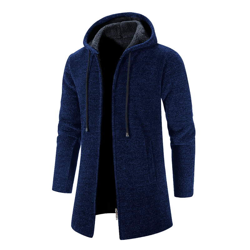 Bequemer Wollmantel mit Kapuze – Berend