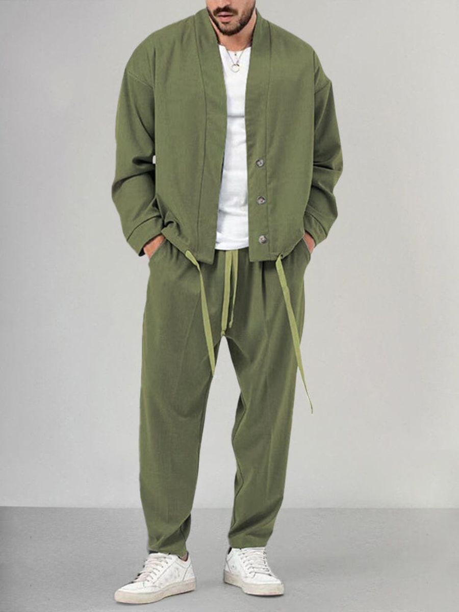 Loungewear Set für Herren: Hose & Strickjacke - Apollinaris