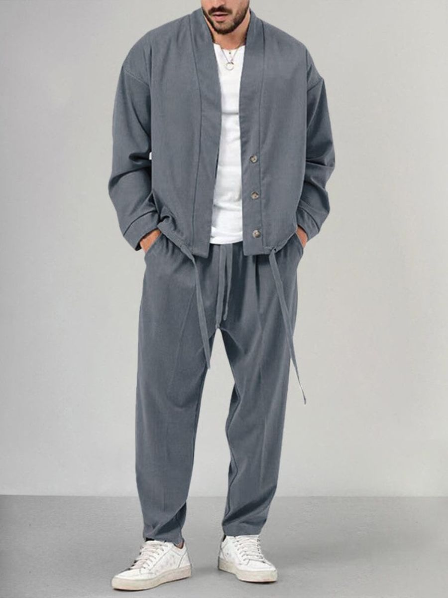 Loungewear Set für Herren: Hose & Strickjacke - Apollinaris