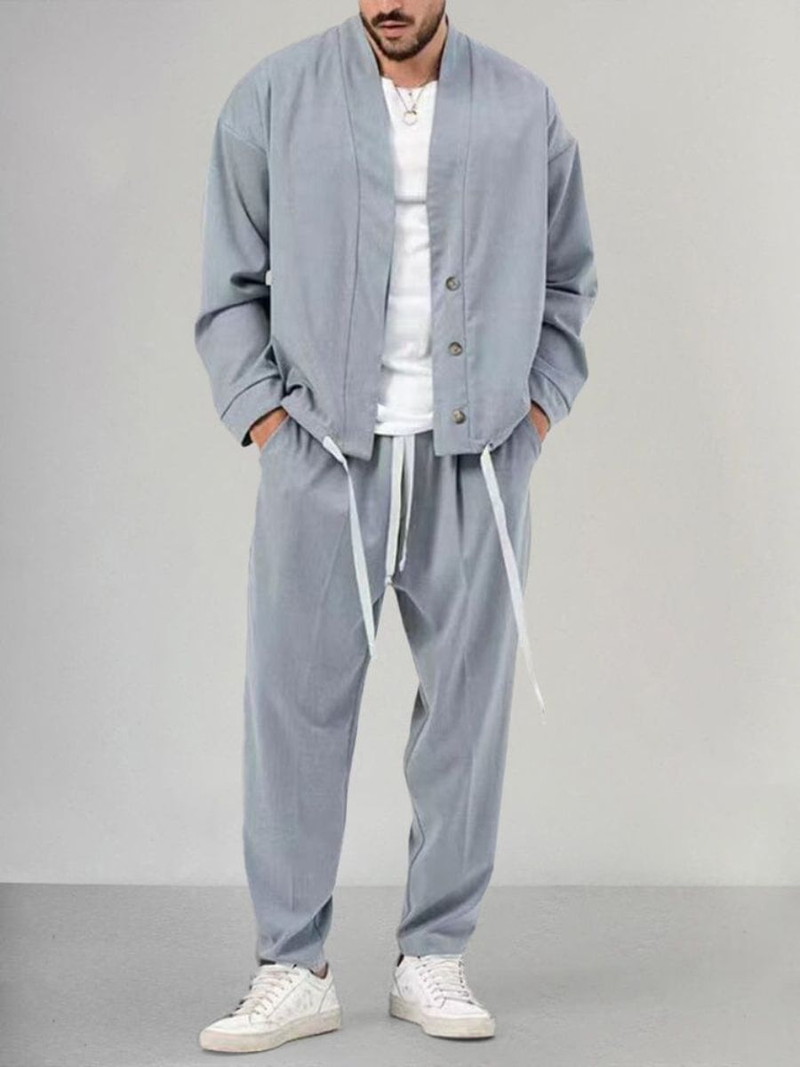 Loungewear Set für Herren: Hose & Strickjacke - Apollinaris