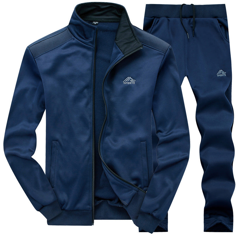 Herren Trainingsanzug Set - Stehkragen Jacke mit Kordelzug Jogginghose