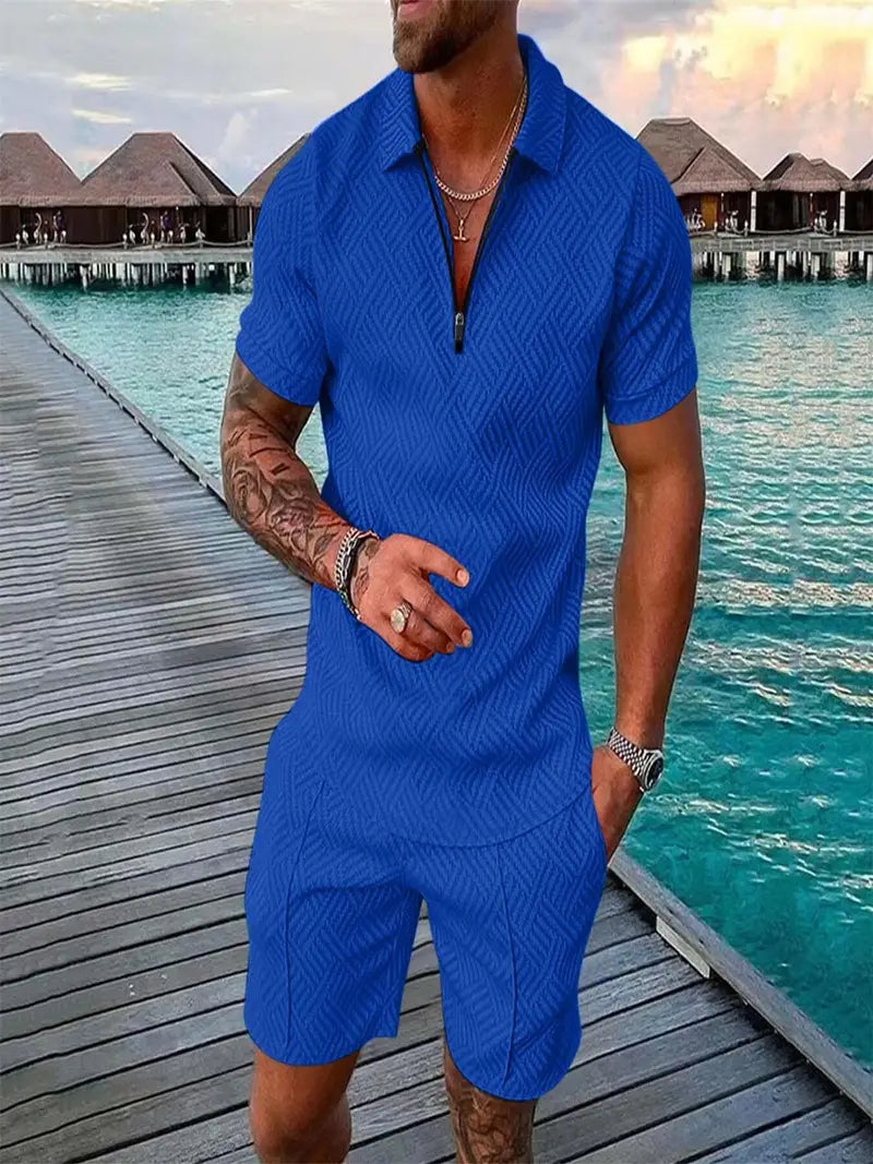 Ehrenfried Luxuriöses Herren-Set: Sommer-Shirt und Shorts
