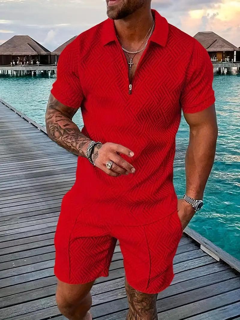 Ehrenfried Luxuriöses Herren-Set: Sommer-Shirt und Shorts