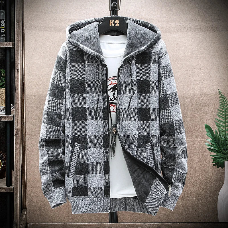 Winterjacke Theobald im modernen Karomuster