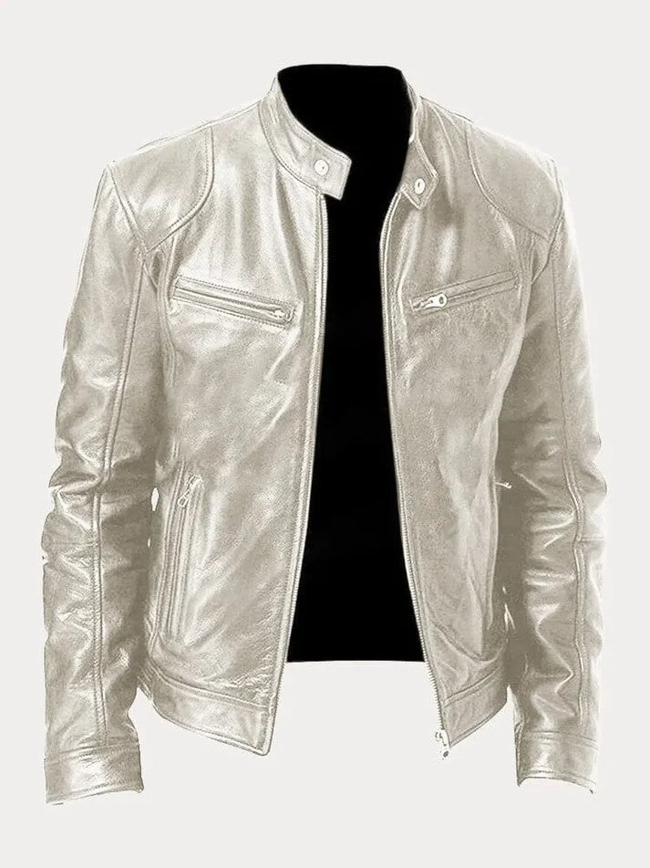 Edmundo: Modische Herren Lederjacke