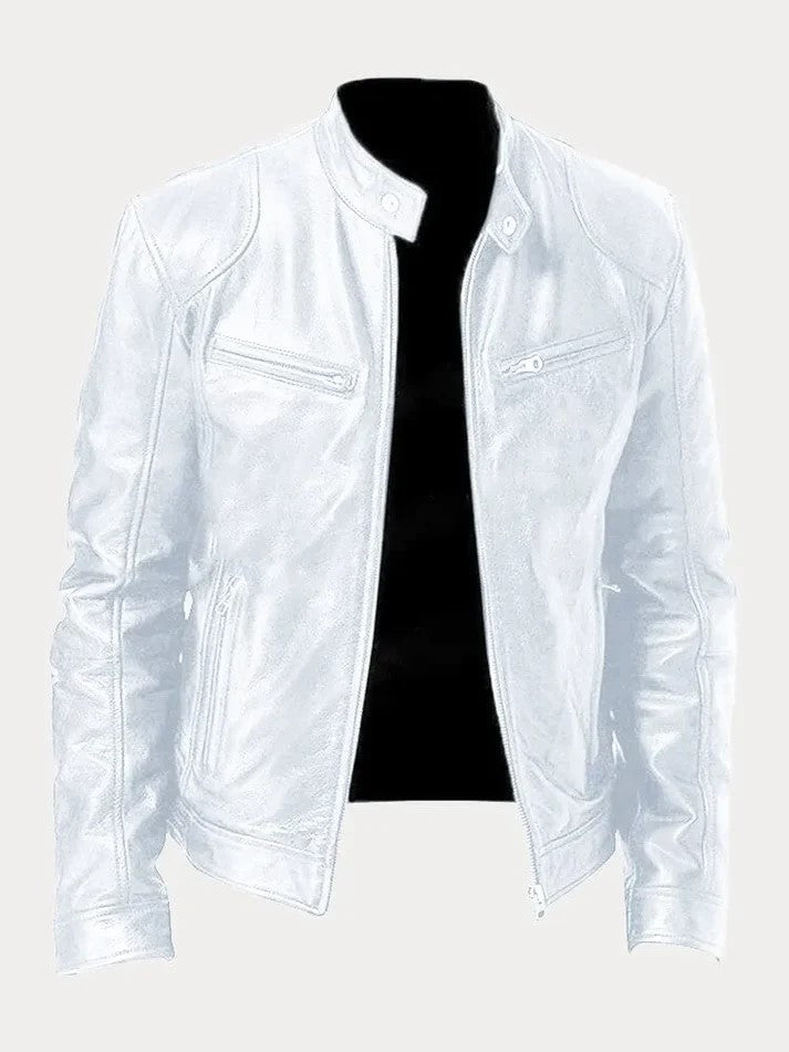 Edmundo: Modische Herren Lederjacke
