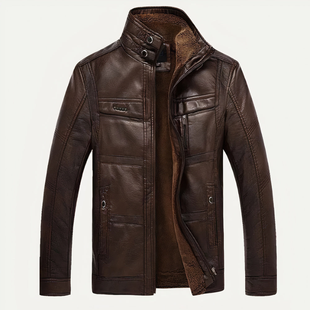 Männers Lederjacke Falko - Modernes Design
