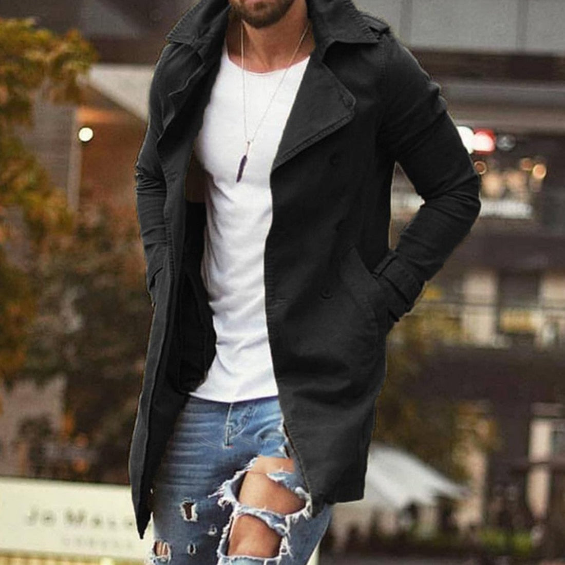 Hochwertiger Herren-Herbstmantel – Elegant und wärmend