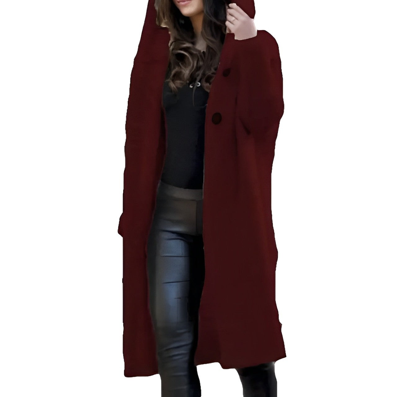 Strickmantel Jordyn mit Kapuze