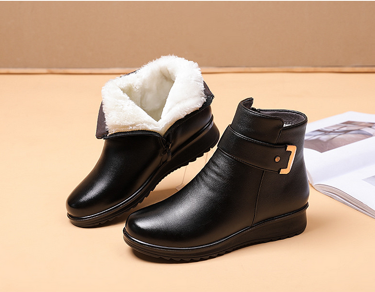 Stilzeits | Winter Rutschfeste Pu-Leder Warme Stiefel
