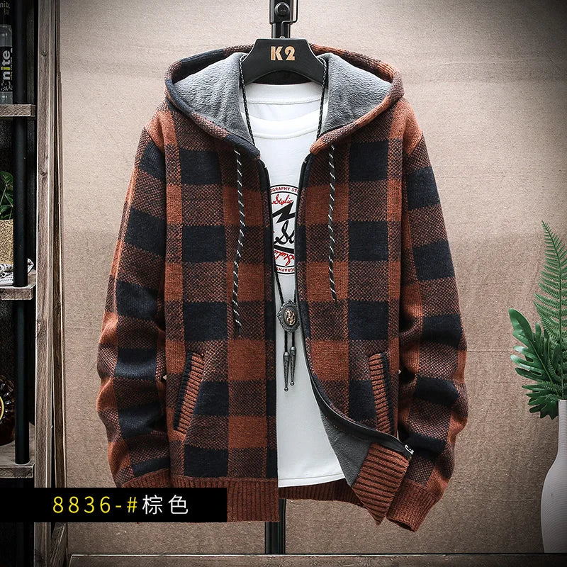 Moderne Karo-Winterjacke von Drevon
