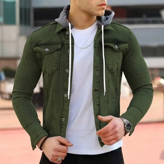 Moderne, leichte Herrenjacke mit Kapuze - Gottlieb