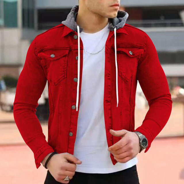 Moderne, leichte Herrenjacke mit Kapuze - Gottlieb