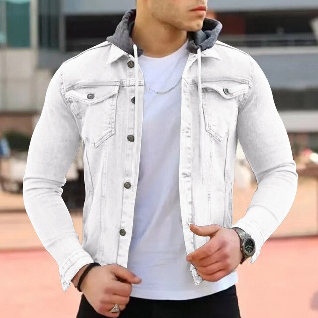 Moderne, leichte Herrenjacke mit Kapuze - Gottlieb