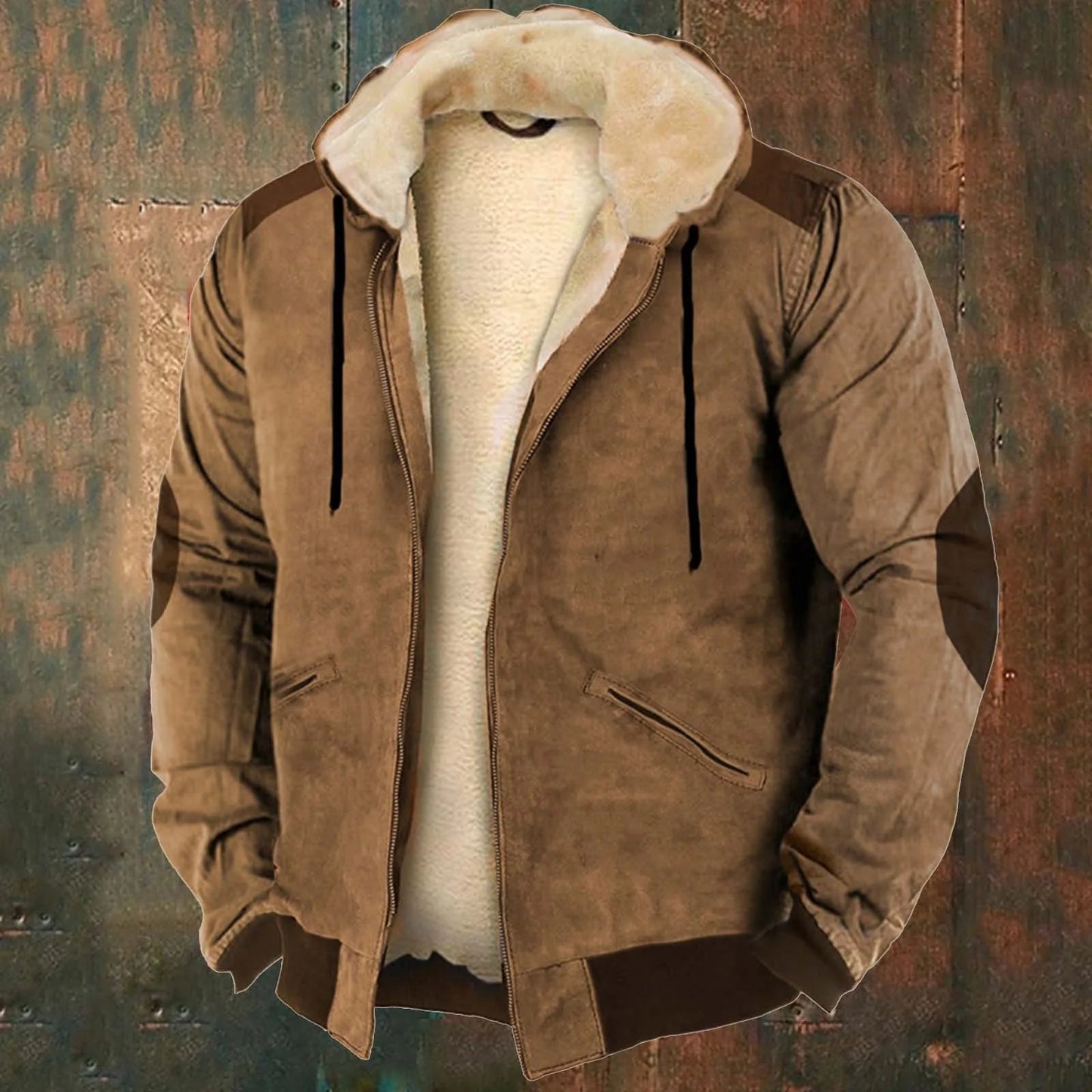 Mäntel aus warmem Winterplüsch für Herren – Modell Wotan