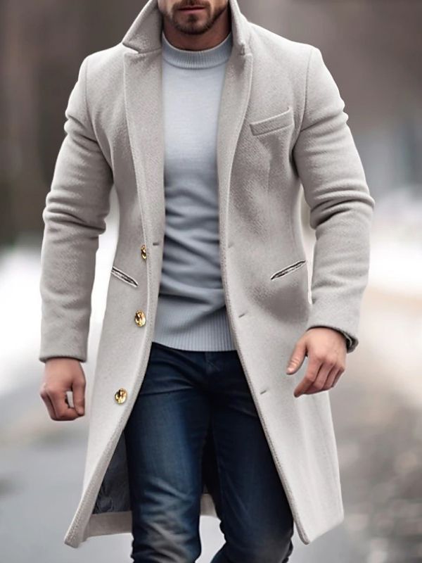 Elegantes, schlichtes Wollwintermäntel - Modell Gerhard