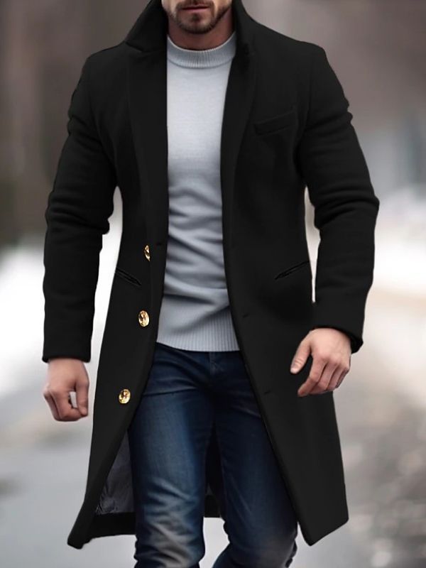 Elegantes, schlichtes Wollwintermäntel - Modell Gerhard