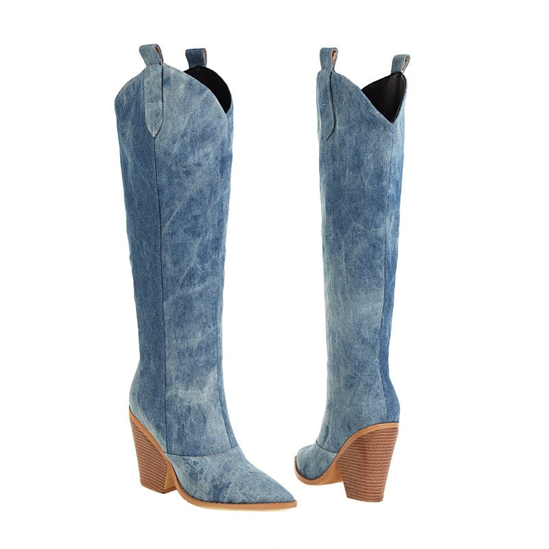 Stilzeits | Denim Cowboy Stiefel