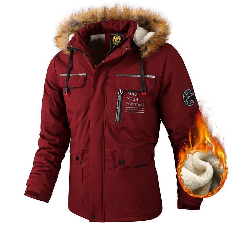 Herrenjacke Alan: Winddicht, mit Kapuze und Taschen