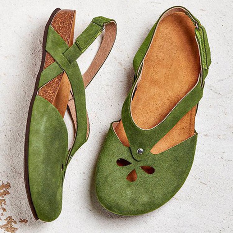 Damen Cross-Strap Wildleder Sandalen