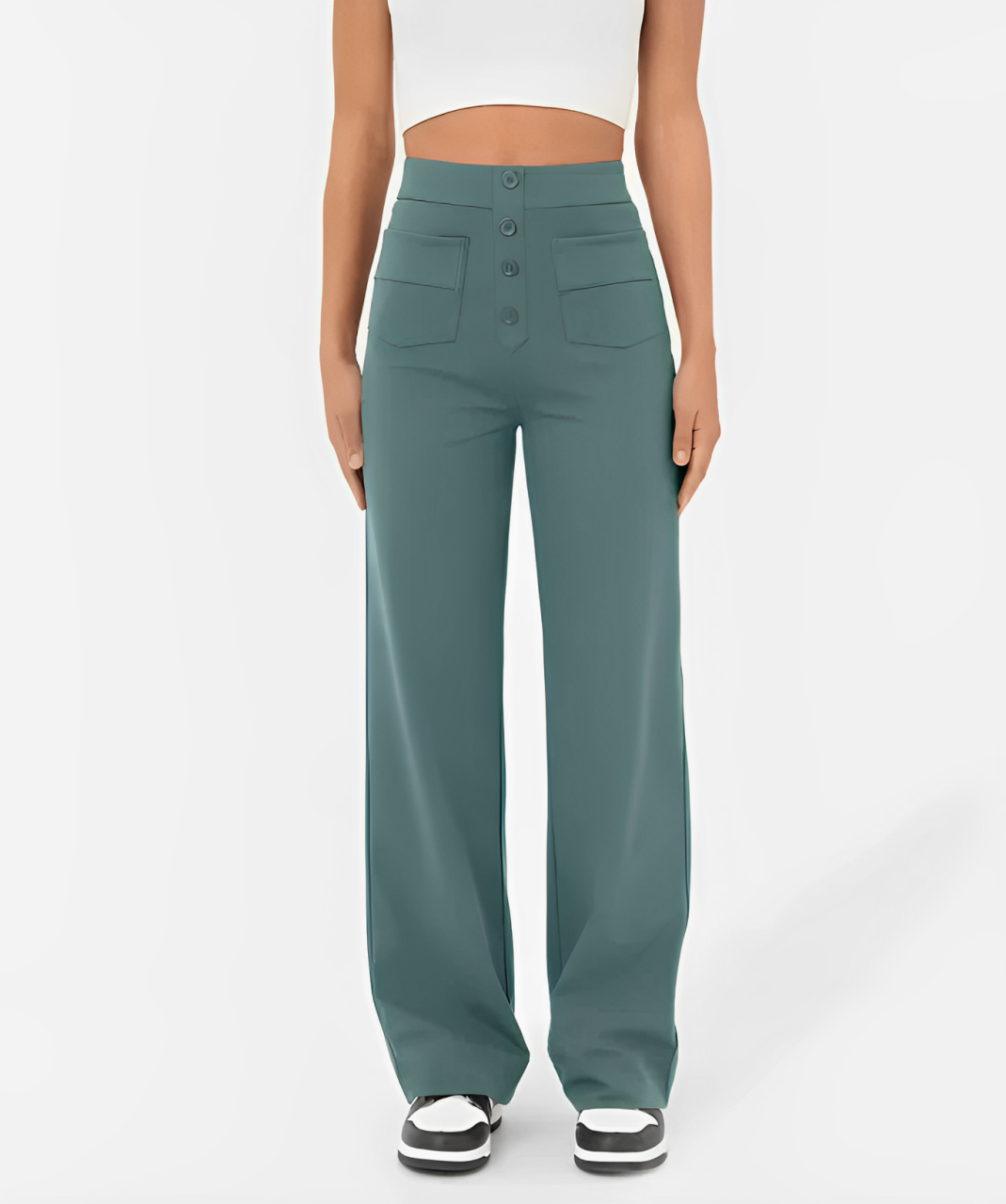 Valeria: Hochwertige, elastische Freizeit Hose mit hohem Bund