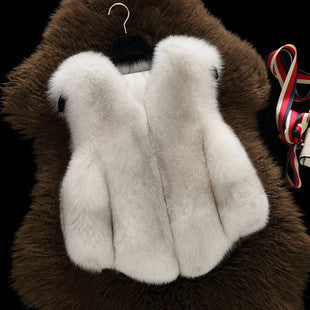 Damen elegante Fellweste Stilzeits