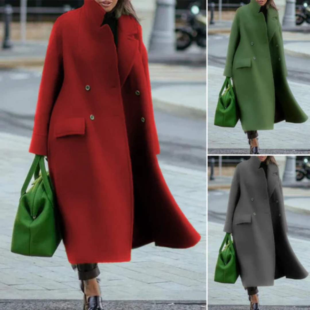 Stilzeits | Langer Warmer Wickelmantel für Damen