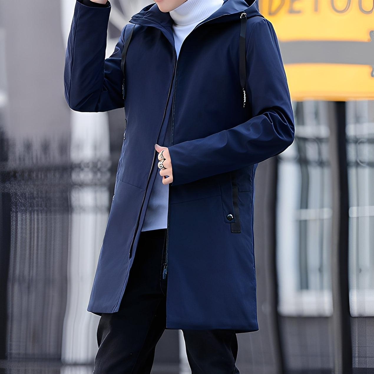 Stilzeits | Lässige, dicke, wasserdichte Jacke mit Kapuze für Herren