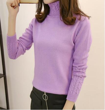 Damen Feinstrickpullover mit hohem Kragen und Zopfmuster Stilzeits