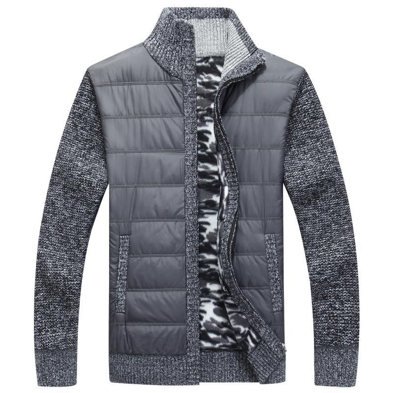 Herren moderne Steppjacke mit Strickärmeln Stilzeits