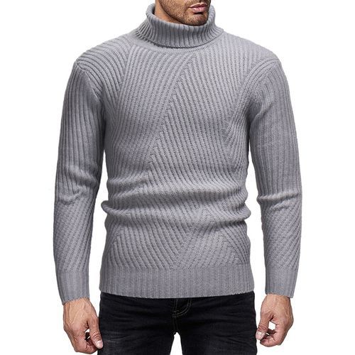 Herren Strickpullover mit modernem Rollkragen und strukturierter Optik Stilzeits