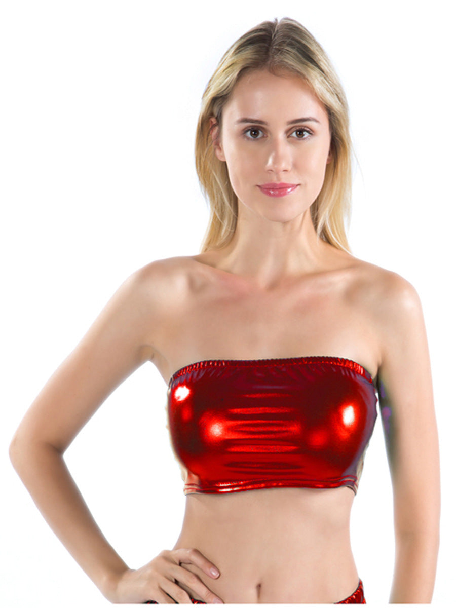 Damen Bustier im schimmernden Metallic-Design Stilzeits