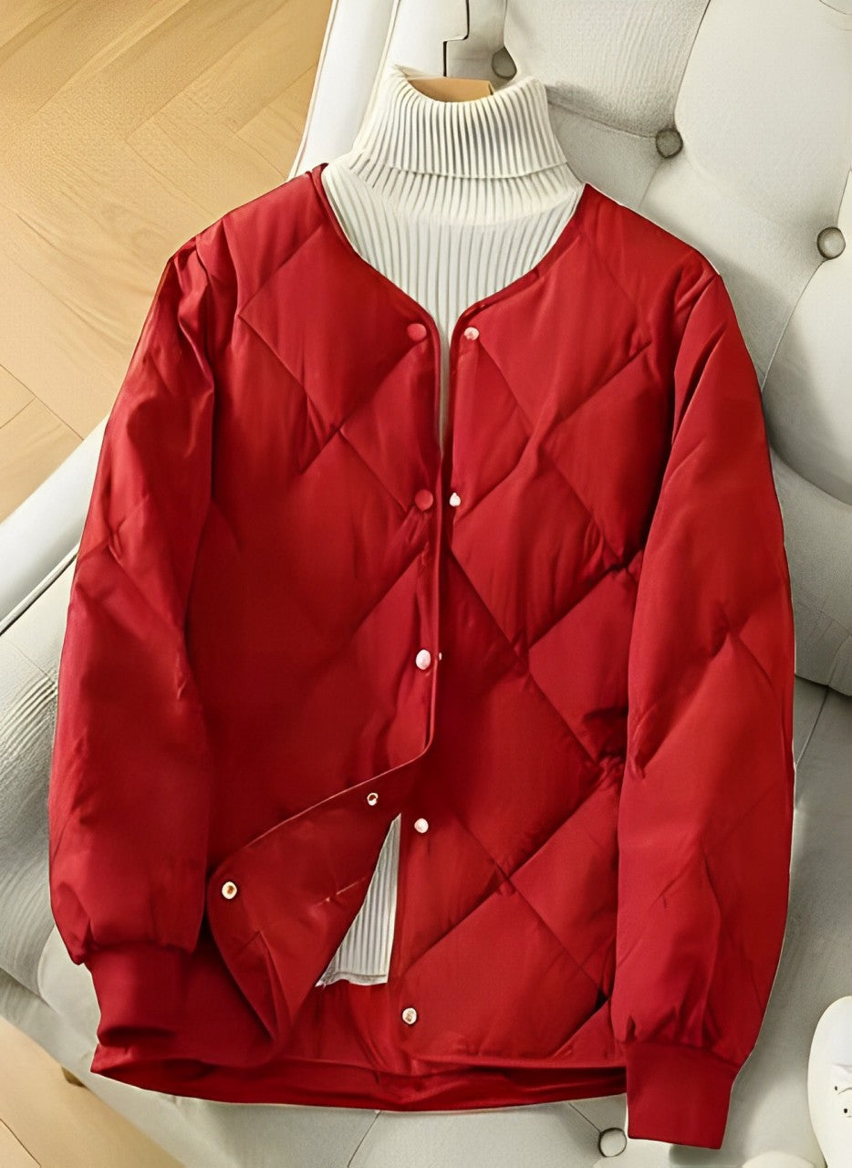 Stilzeits | Jacke - Gepolstertes Steppdesign - Lässige Passform - Knopfverschluss