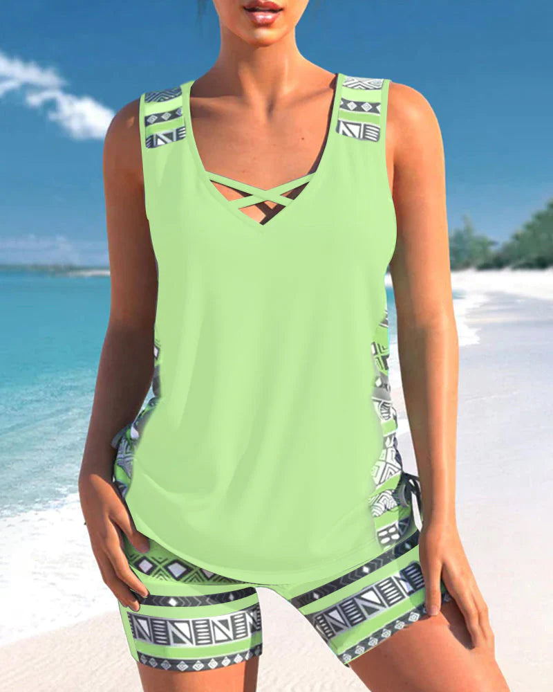 Tankini-Set mit geometrischem Muster - Sharel