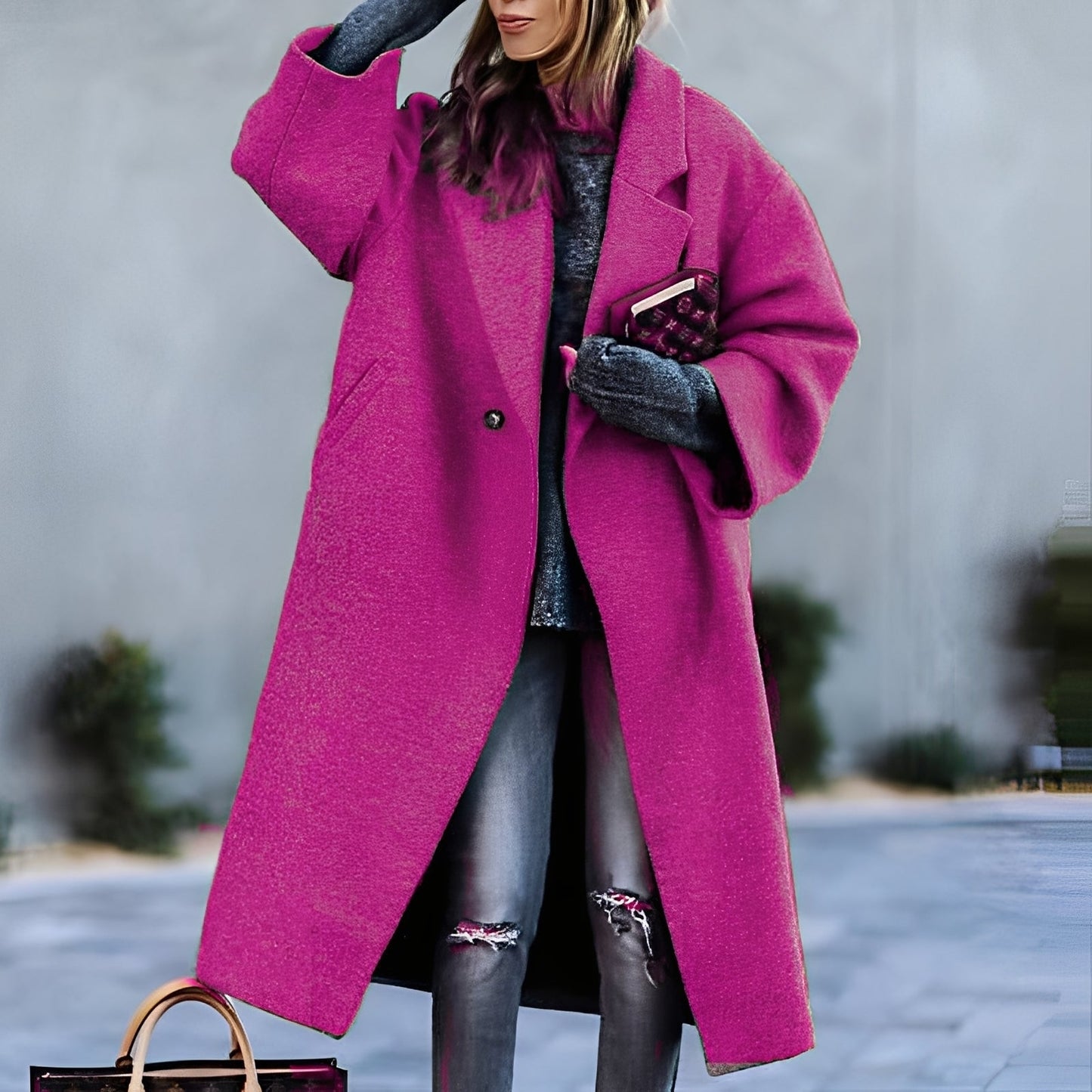 Stilzeits | Eleganter, klassischer, lockerer Mantel für Frauen