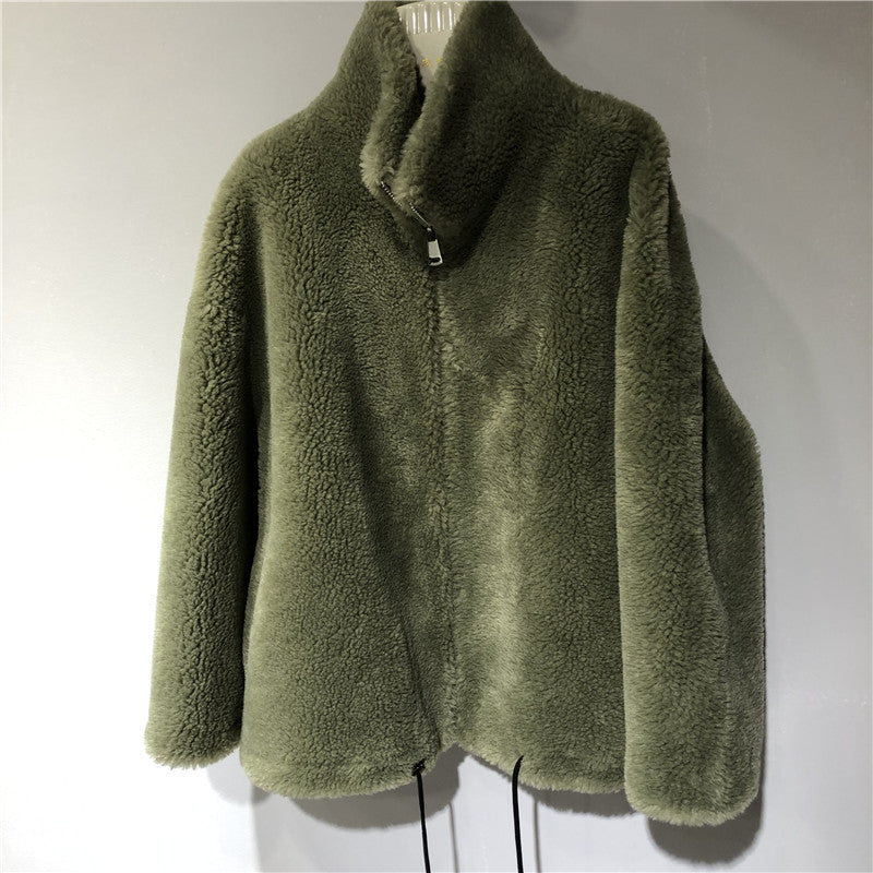 Damen gemütliche und kuschelige Fleecejacke mit hohem Kragen Stilzeits