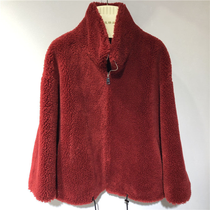 Damen gemütliche und kuschelige Fleecejacke mit hohem Kragen Stilzeits