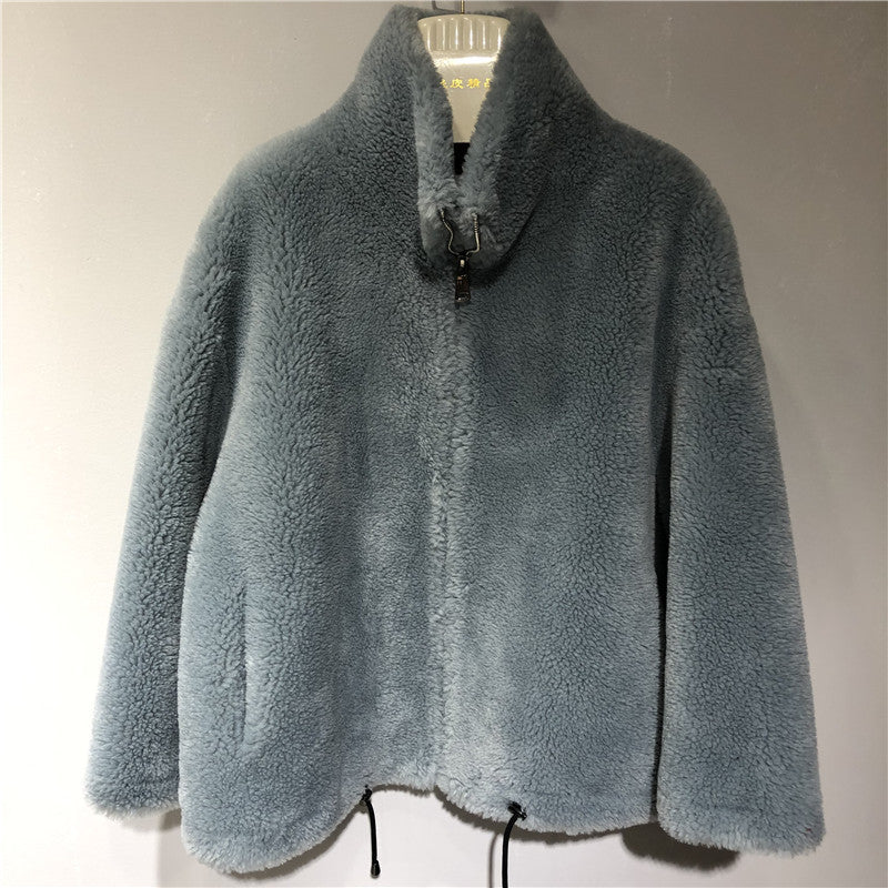 Damen gemütliche und kuschelige Fleecejacke mit hohem Kragen Stilzeits