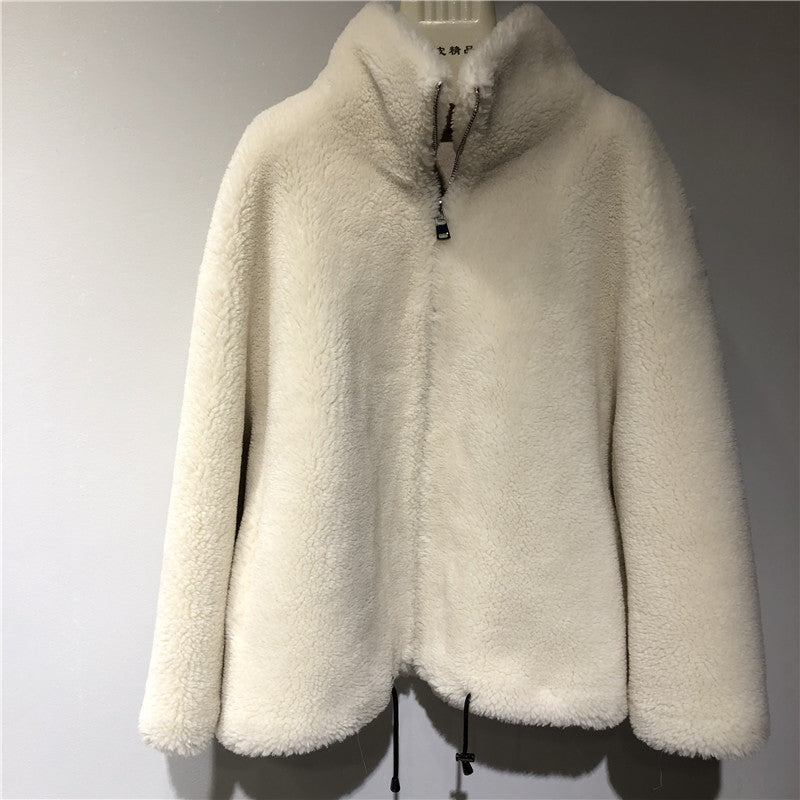 Damen gemütliche und kuschelige Fleecejacke mit hohem Kragen Stilzeits