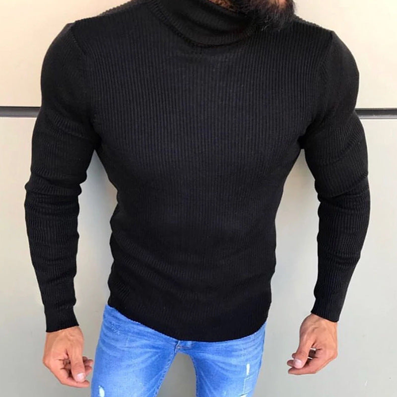 Herren Hochwertiger Strickrollkragenpullover Stilzeits