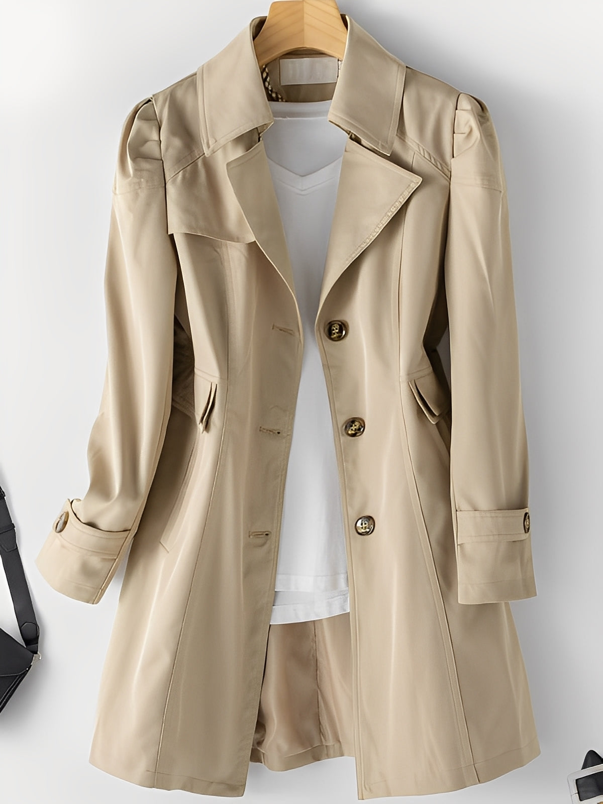 Stilzeits | Lässiger Cashmere-Trenchcoat für Frauen