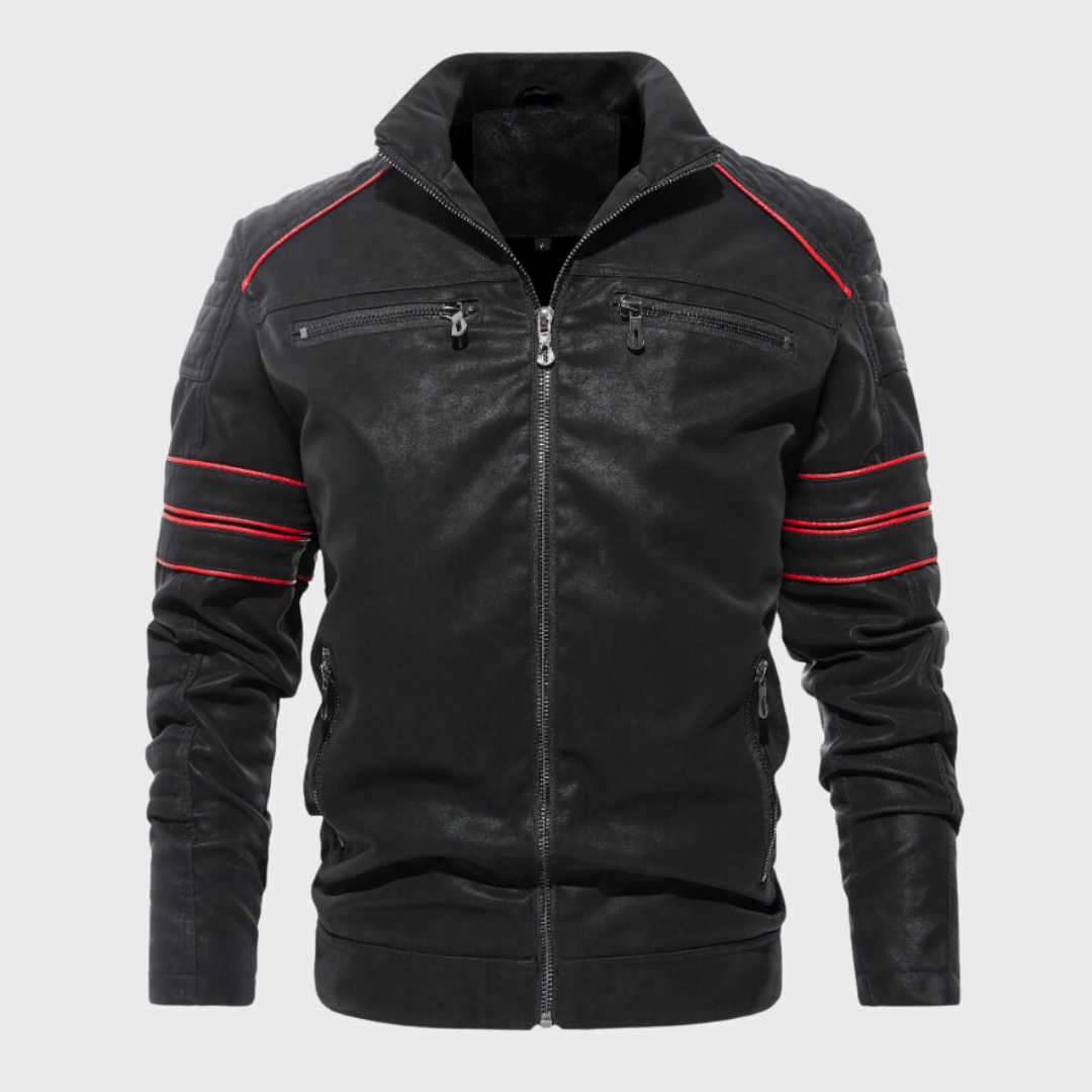 Stilzeits | Herren Dick Gepolstertes Lederjacke
