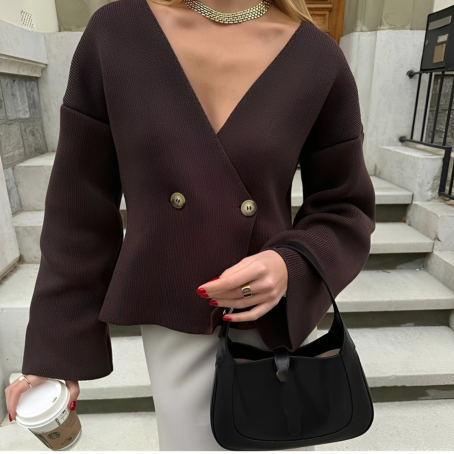 Stilzeits | Eleganter, lässig gestrickter Cardigan für Frauen